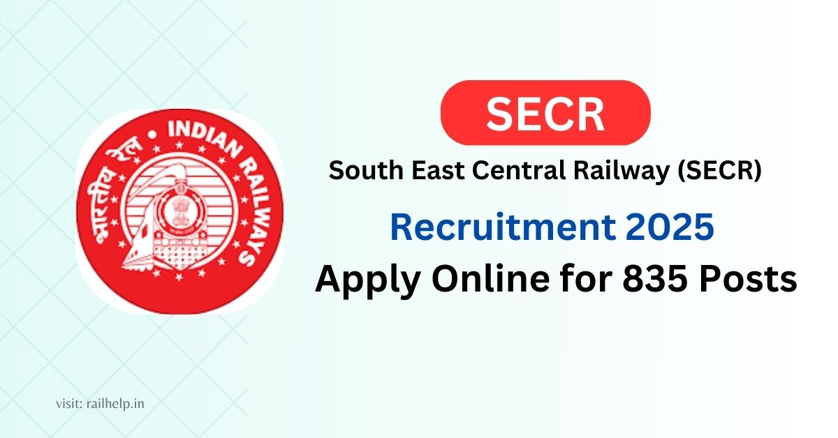 South East Central Railway (SECR) Act Apprentices Recruitment 2025