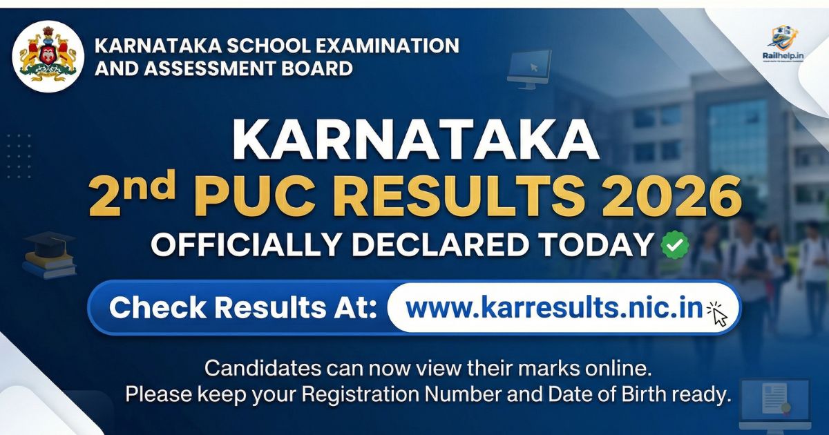 Karnataka 2nd PUC Results 2026 Declared Today at karresults.nic.in
