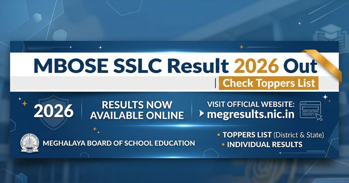 MBOSE SSLC Result 2026 Out Check Toppers List
